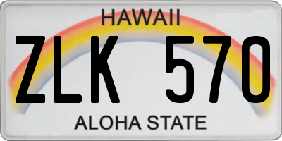 HI license plate ZLK570