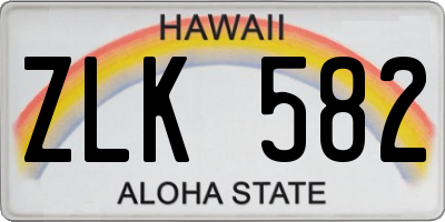 HI license plate ZLK582