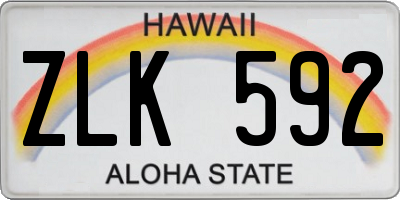 HI license plate ZLK592