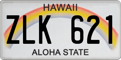 HI license plate ZLK621
