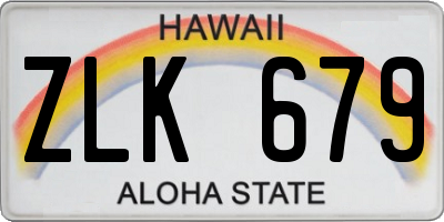 HI license plate ZLK679