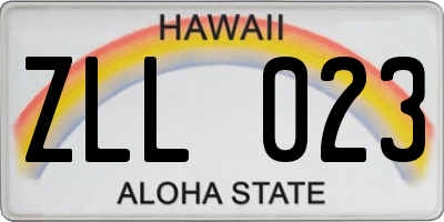 HI license plate ZLL023