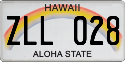 HI license plate ZLL028
