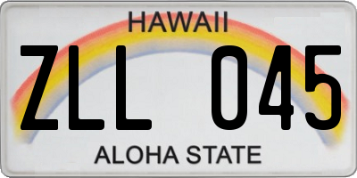 HI license plate ZLL045