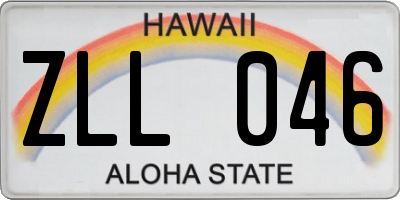 HI license plate ZLL046