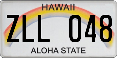 HI license plate ZLL048
