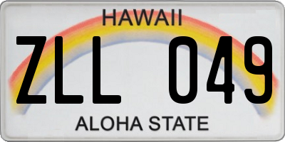 HI license plate ZLL049