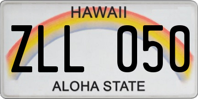 HI license plate ZLL050