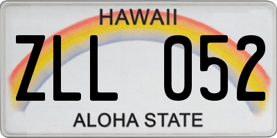 HI license plate ZLL052