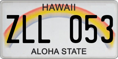 HI license plate ZLL053