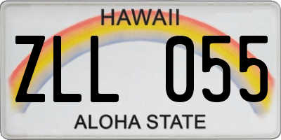 HI license plate ZLL055