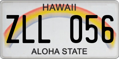 HI license plate ZLL056