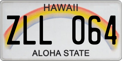 HI license plate ZLL064