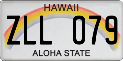 HI license plate ZLL079