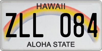 HI license plate ZLL084