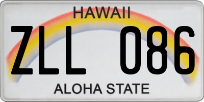 HI license plate ZLL086