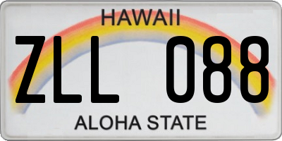 HI license plate ZLL088