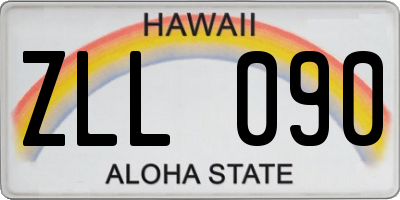 HI license plate ZLL090