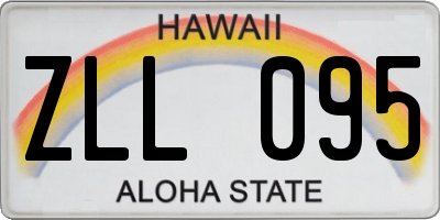 HI license plate ZLL095