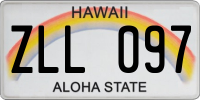 HI license plate ZLL097