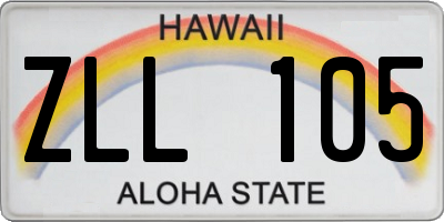 HI license plate ZLL105