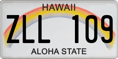HI license plate ZLL109