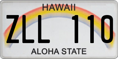 HI license plate ZLL110