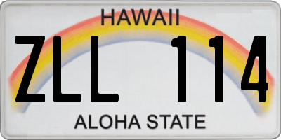 HI license plate ZLL114