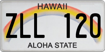HI license plate ZLL120