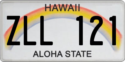HI license plate ZLL121