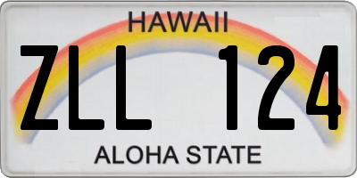HI license plate ZLL124
