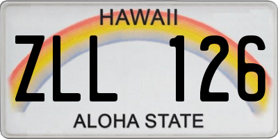 HI license plate ZLL126