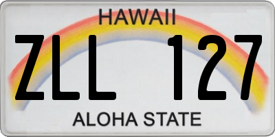 HI license plate ZLL127