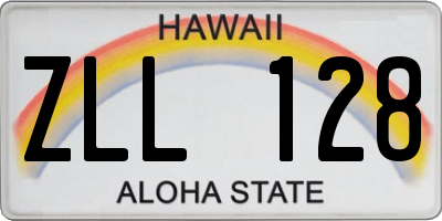 HI license plate ZLL128