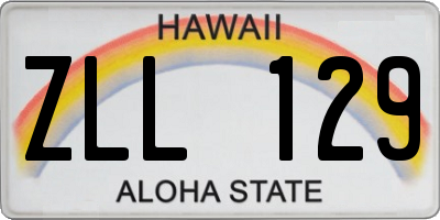 HI license plate ZLL129