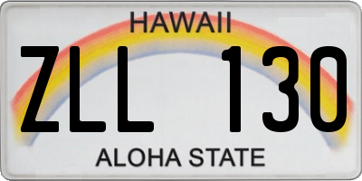 HI license plate ZLL130