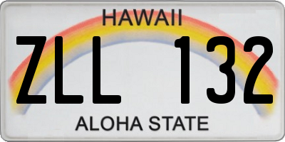 HI license plate ZLL132