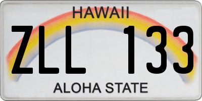 HI license plate ZLL133