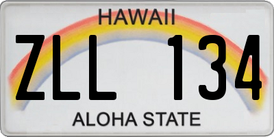 HI license plate ZLL134