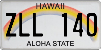 HI license plate ZLL140