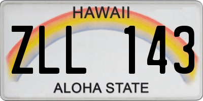 HI license plate ZLL143