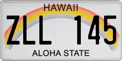 HI license plate ZLL145