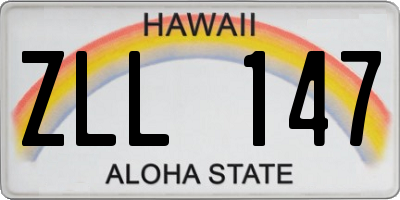 HI license plate ZLL147