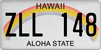 HI license plate ZLL148