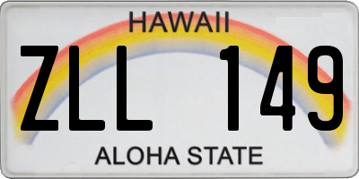 HI license plate ZLL149