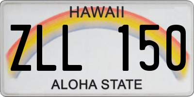 HI license plate ZLL150