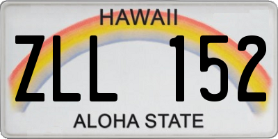 HI license plate ZLL152