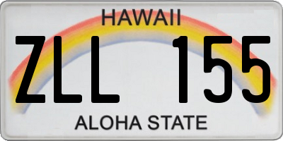 HI license plate ZLL155