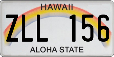 HI license plate ZLL156