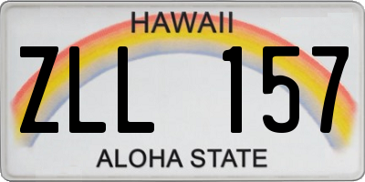 HI license plate ZLL157